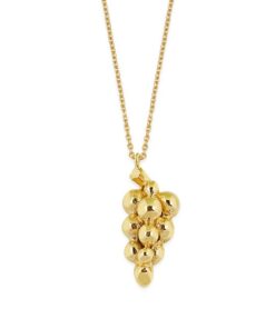 Artisan Grape Cluster Necklace - Gold