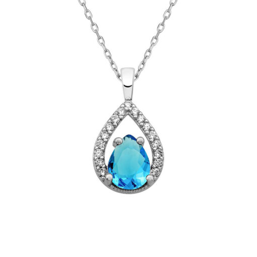 Natural Birthstone Sterling Silver Necklace
