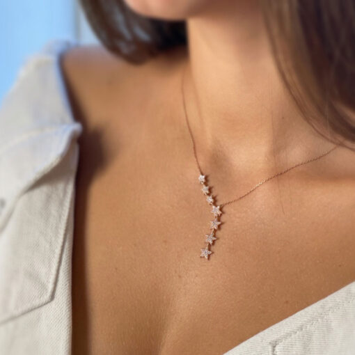 Dainty Star Lariat Necklace - Image 3