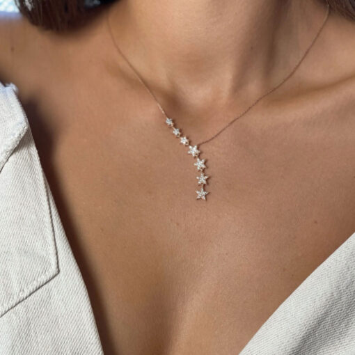 Dainty Star Lariat Necklace - Image 4