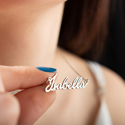 Minimalist Name Necklace Sterling Silver - Image 3