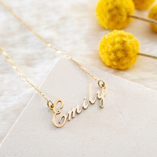 Minimalist Name Necklace Sterling Silver - Image 2