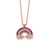 Rainbow Pendant Sterling Silver Necklace