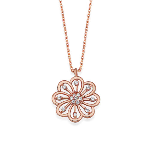 Rose Gold Plated Daisy Necklace