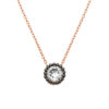 Round Cut Halo Necklace