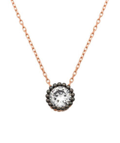 Round Cut Halo Necklace
