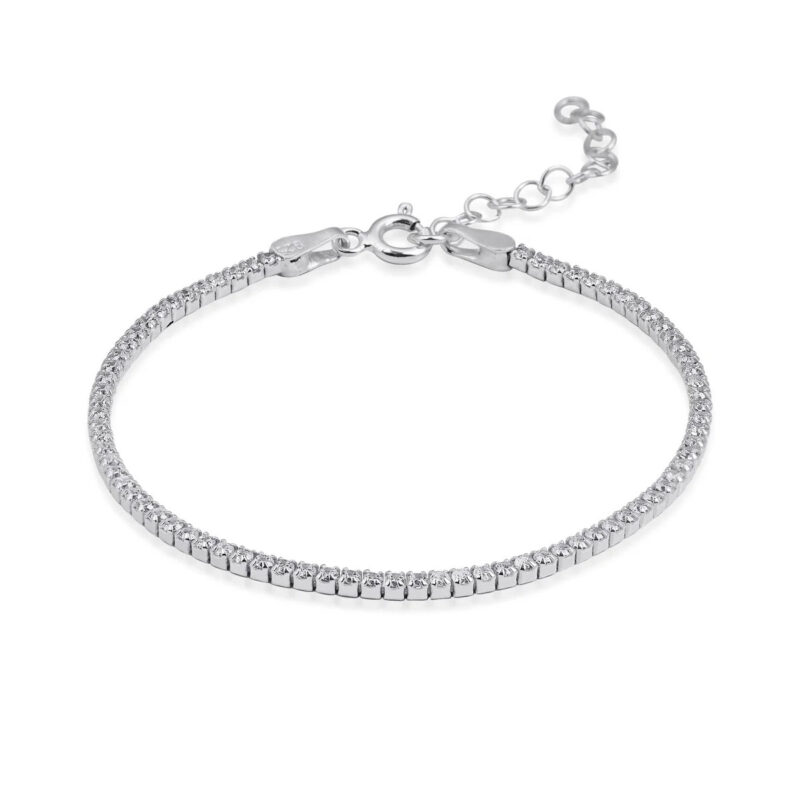 Sterling Silver Cubic Zirconia Tennis Bracelet