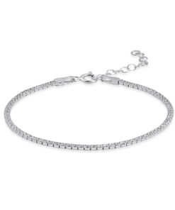 Cubic Zirconia Tennis Bracelet - Silver