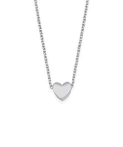 Romantic Love Heart Necklace - Silver