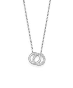 Sterling Silver Double Ring Necklace