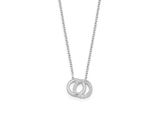 Sterling Silver Double Ring Necklace