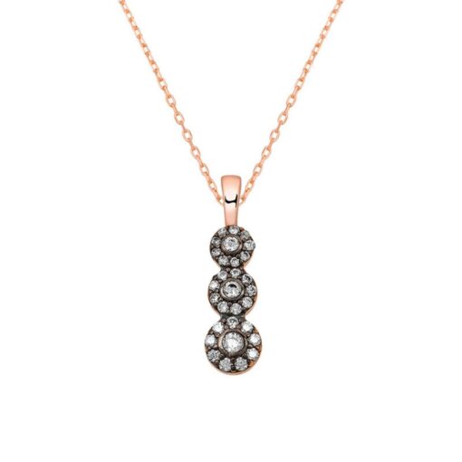 Rub Over Three Stone Necklace