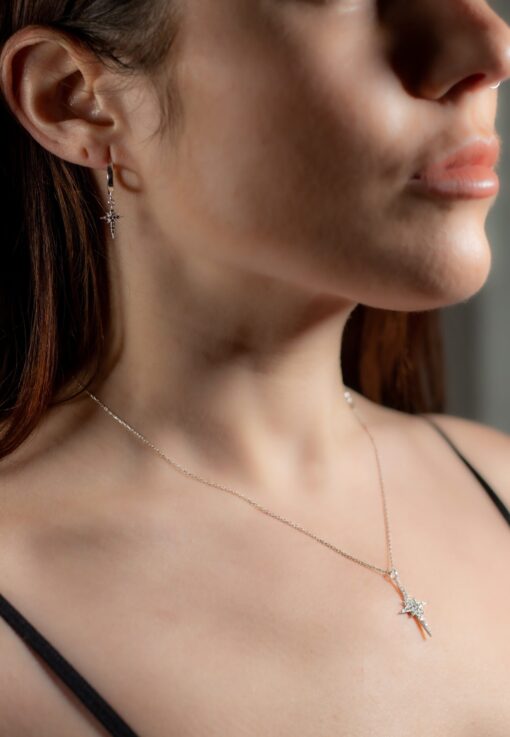 Sterling Silver Compass Necklace - Image 3