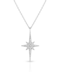 Sterling Silver Compass Necklace