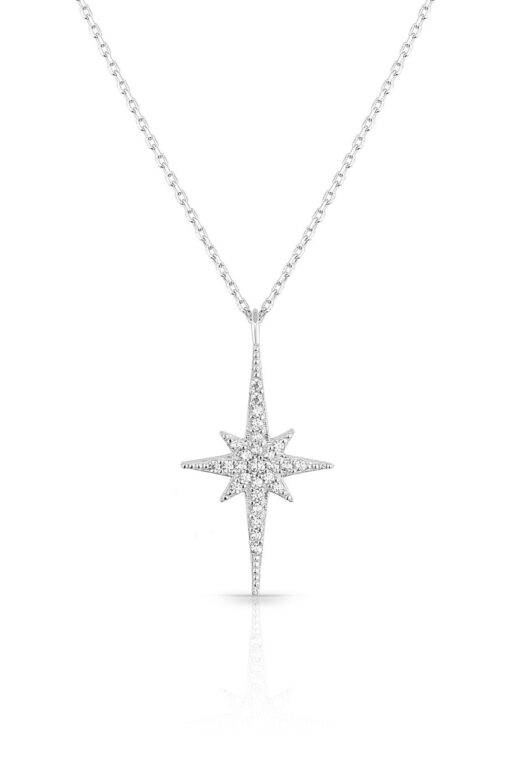 Sterling Silver Compass Necklace