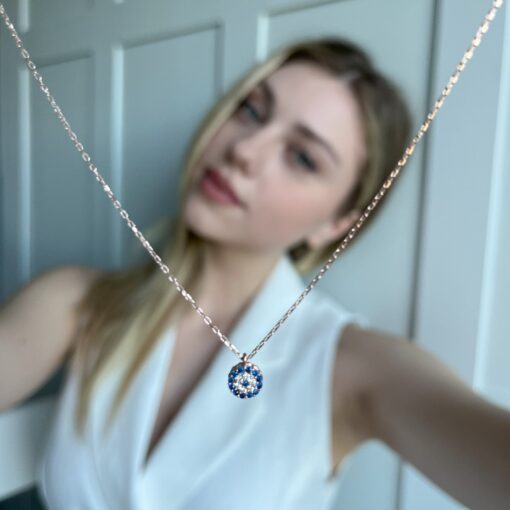 925 Sterling Silver Evil Eye Necklace - Image 4