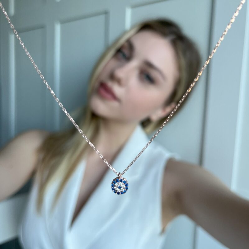 925 Sterling Silver Evil Eye Necklace - Image 4