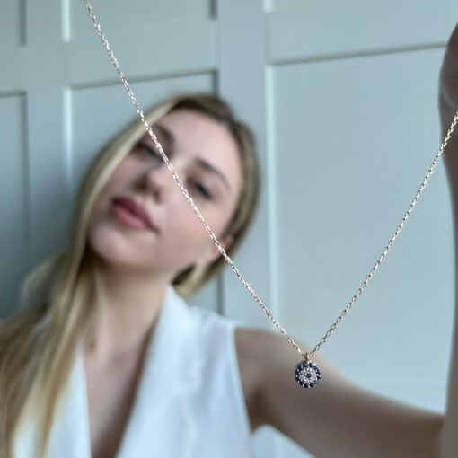 925 Sterling Silver Evil Eye Necklace - Image 2