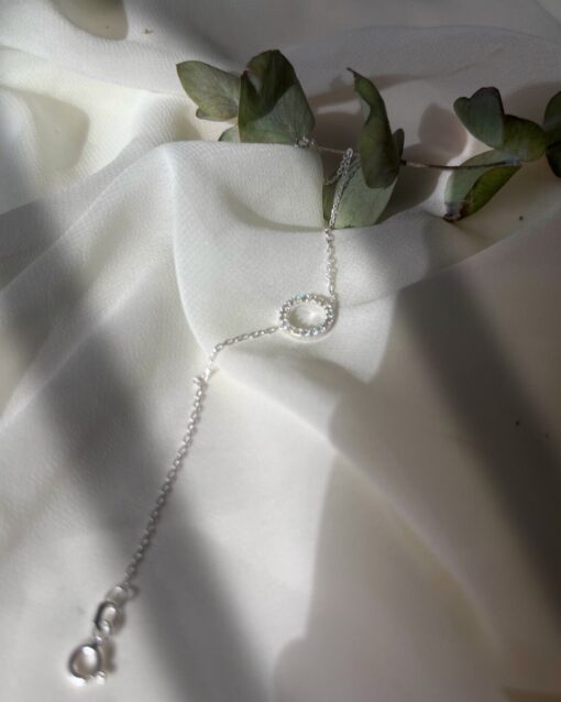 Cubic Zirconia Tennis Bracelet - Silver - Image 4
