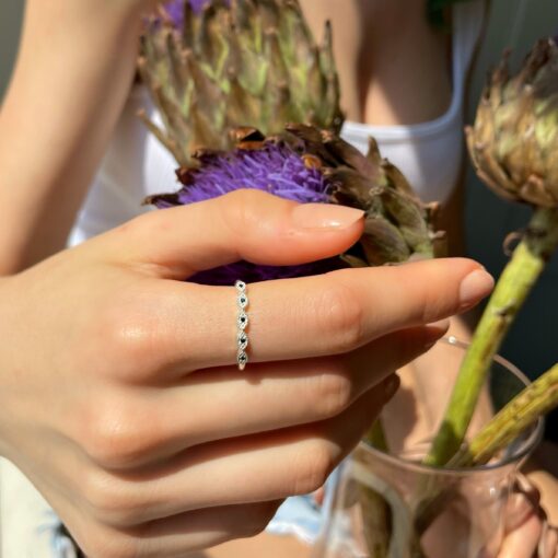 Half Eternity Art Deco Ring - Image 7