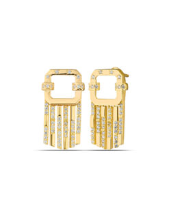 Gold Color Stylish Fringe Earrings