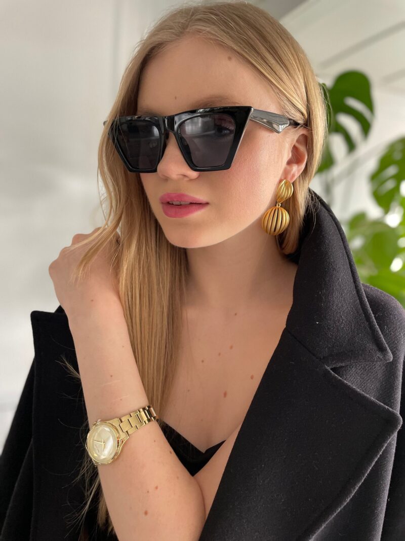 Unisex Black Sunglasses - Image 3