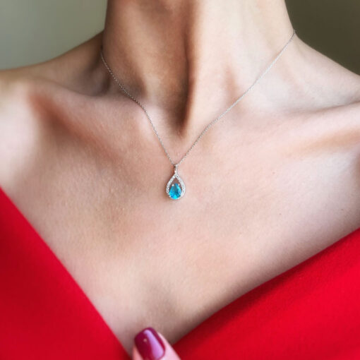 Teardrop Pendant Necklace - Image 2