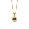 Round Evil Eye Necklace - Gold Color Evil Eye Protection Pendant