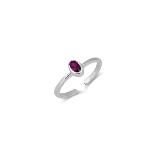 Simple & Chic Ruby Birthstone Stacking Ring
