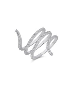 Twisted Snake Model Ring - Silver