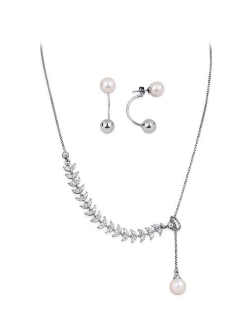Custom Design Silver & Pearl Jewelry Set