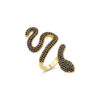 Glamorous Snake Ring - Gold & Black