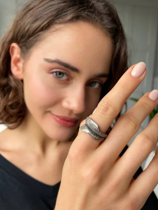 Rustic Feather Ring - Image 2