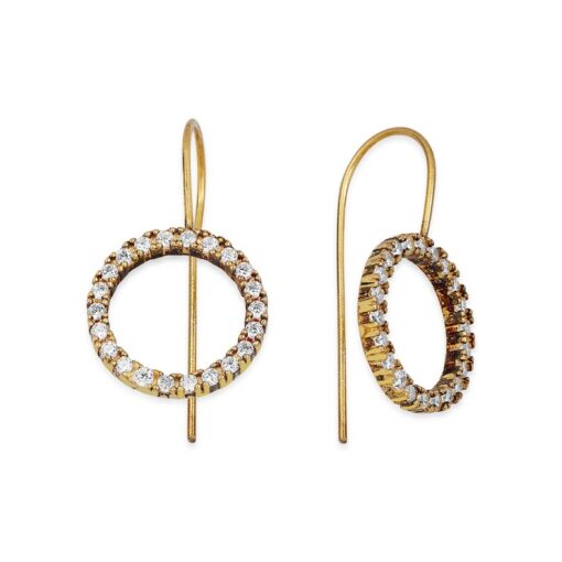 CZ Halo Jewelry Set - Gold - Image 6
