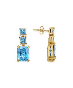 Baguette Birthstone Earrings