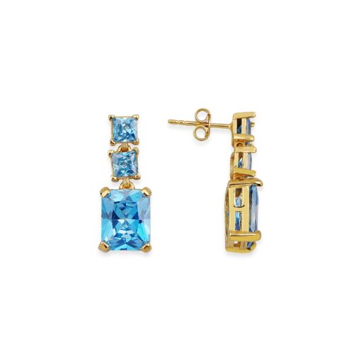 Baguette Birthstone Earrings