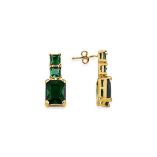 Baguette Birthstone Earrings - Image 5