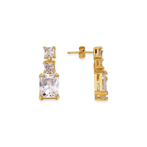 Baguette Birthstone Earrings - Image 7