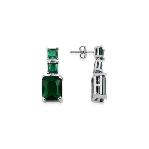 Baguette Birthstone Earrings - Image 6