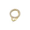 CZ Halo Ring - Gold & Crystal