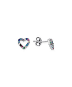 Multicolored Heart Earrings