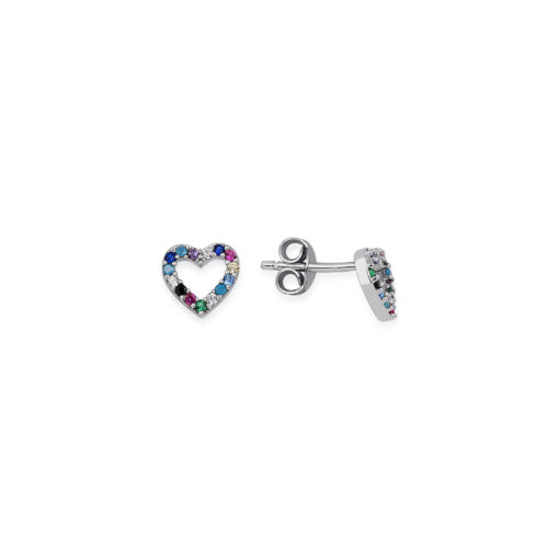 Multicolored Heart Earrings
