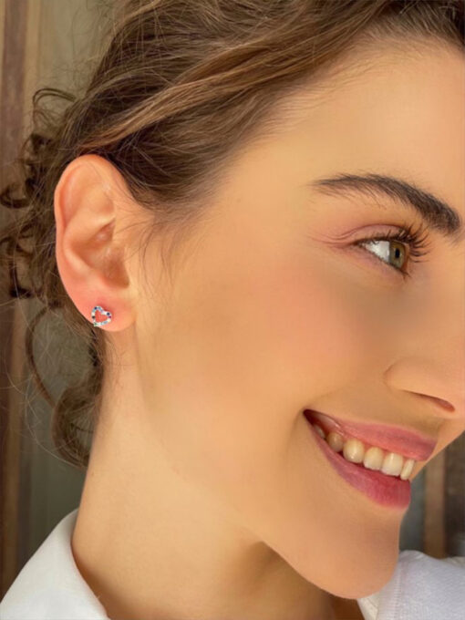 Multicolored Heart Earrings - Image 4