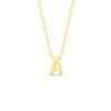 9K-14K-18K Solid Gold Initial Necklace