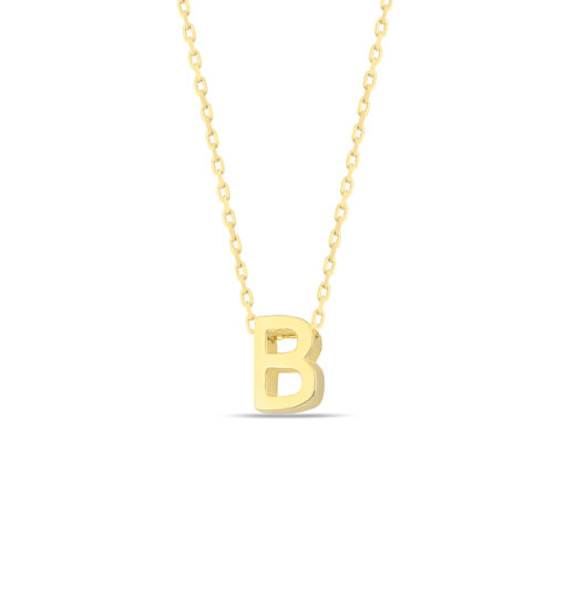 9K-14K-18K Solid Gold Initial Necklace - Image 7
