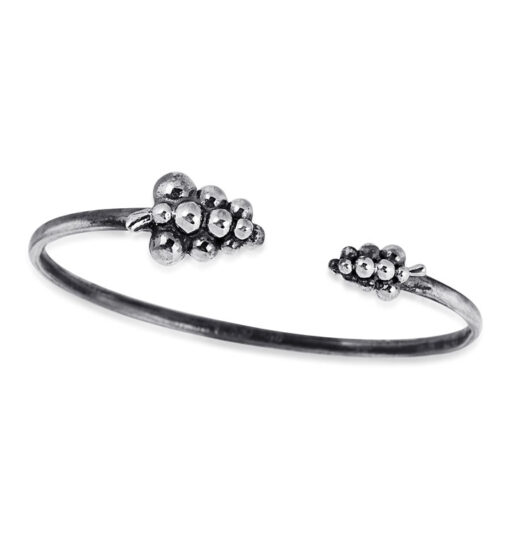 Beaded Cuff Bracelet - Silver