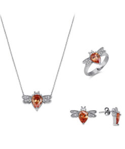 Champagne Gemstone Stylish Honeybee Trio Set