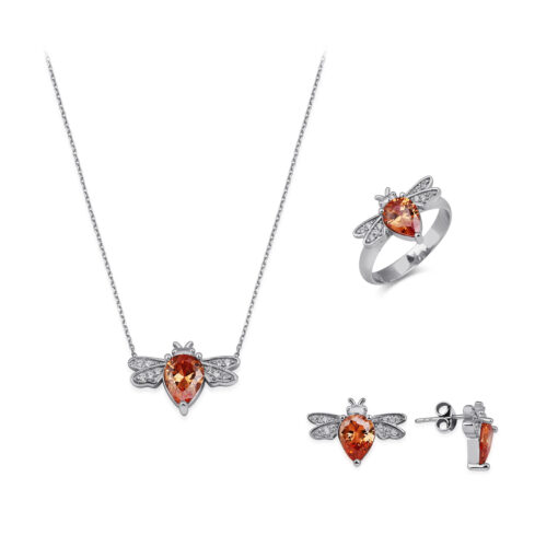 Champagne Gemstone Stylish Honeybee Trio Set