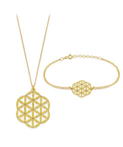 Boho Flower of Life Jewelry Set