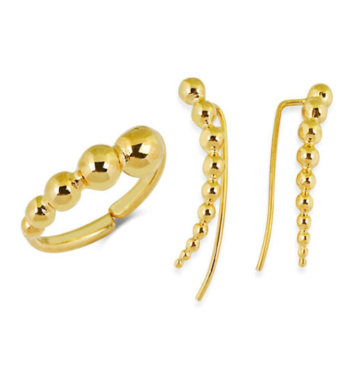 Sculptural Bead Cluster Jewelry Set